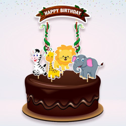 Joyful Jungle Cake Topper 